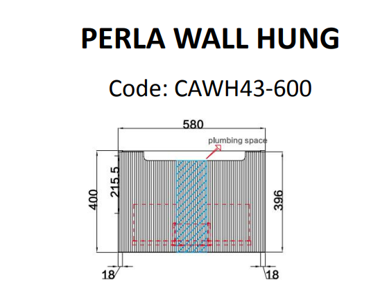 PERLA Mark II Wall Hung Vanity Matte White (All Sizes)