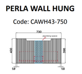 PERLA Mark II Wall Hung Vanity Matte White (All Sizes)