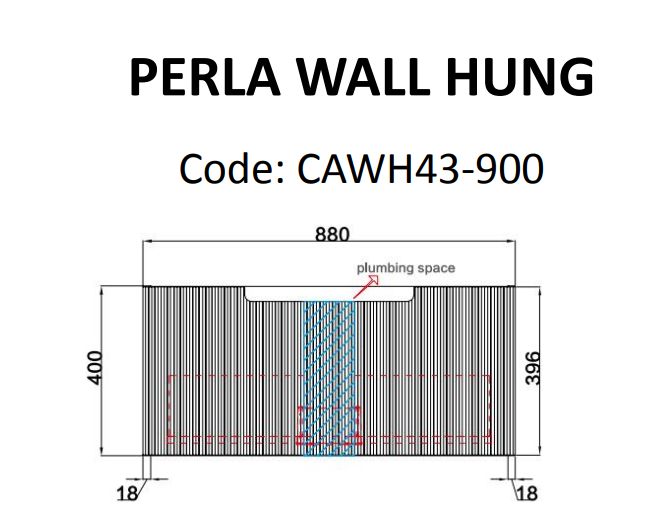 PERLA Mark II Wall Hung Vanity Matte White (All Sizes)