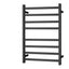 Square Electric Heated Towel Rack 8 Bars - Black