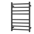 Square Electric Heated Towel Rack 8 Bars - Black
