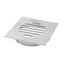 Square Brass Floor Waste Shower Grate Drain Outlet 100mm - Chrome