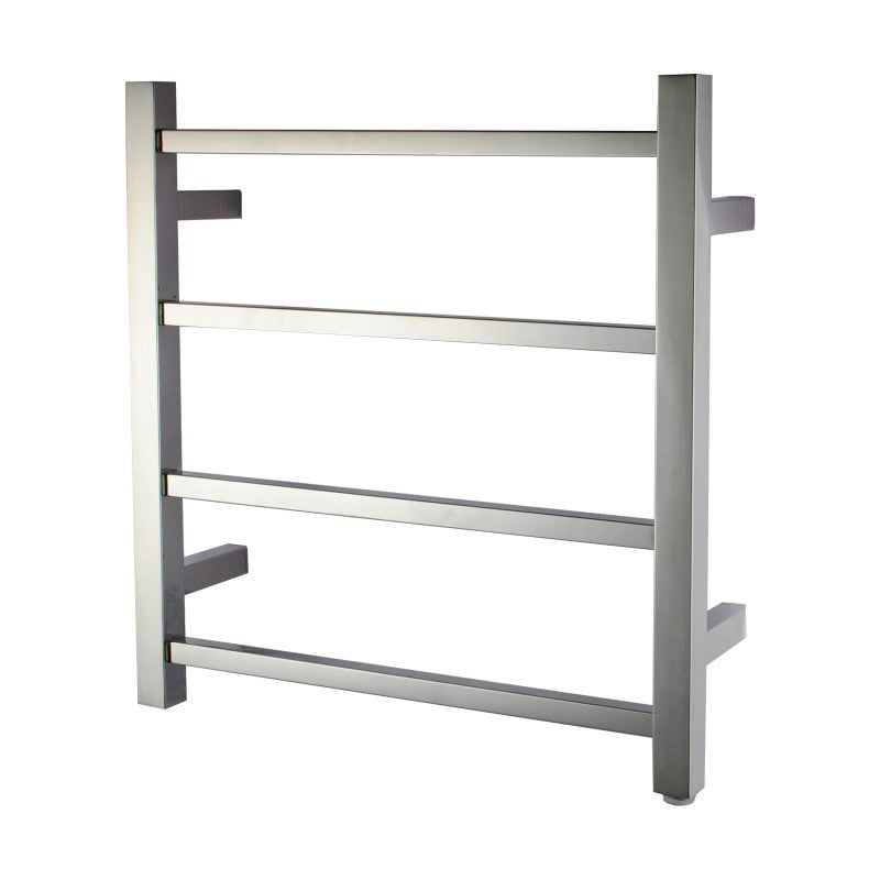 Square Electric Heated Towel Rack 4 Bars - Chrome