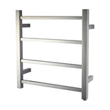 Square Electric Heated Towel Rack 4 Bars - Chrome