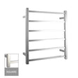 Square Electric Heated Towel Rack 6 Bars - Chrome