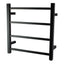 Square Electric Heated Towel Rack 4 Bars - Matte Black