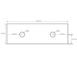 Fremantle PVC Wall Hung Cabinet Vanity 1500mm (Matte Black) (Single/Double Bowl)
