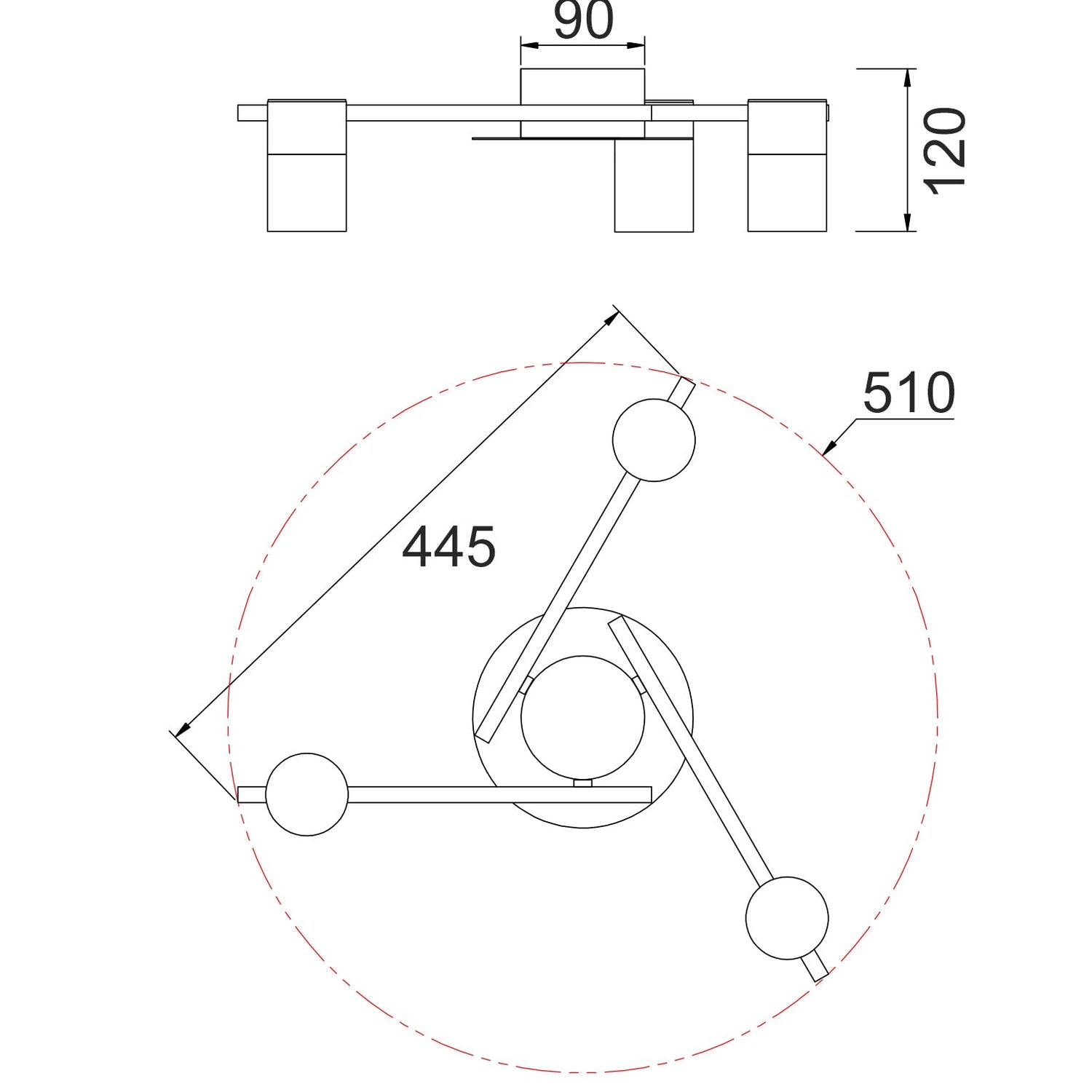 TACHE: Interior Spot Ceiling Lights (with Adjustable Black Heads) IP20