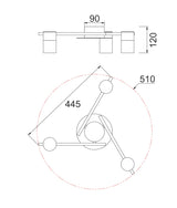 TACHE: Interior Spot Ceiling Lights (with Adjustable Black Heads) IP20