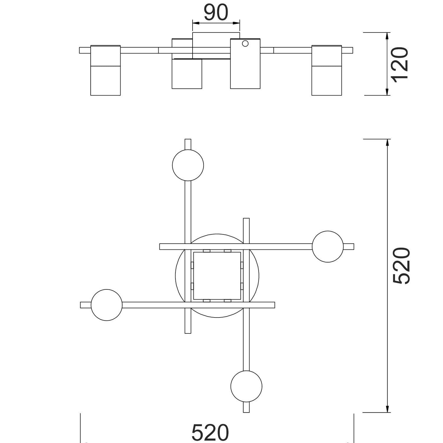 TACHE: Interior Spot Ceiling Lights (with Adjustable Black Heads) IP20