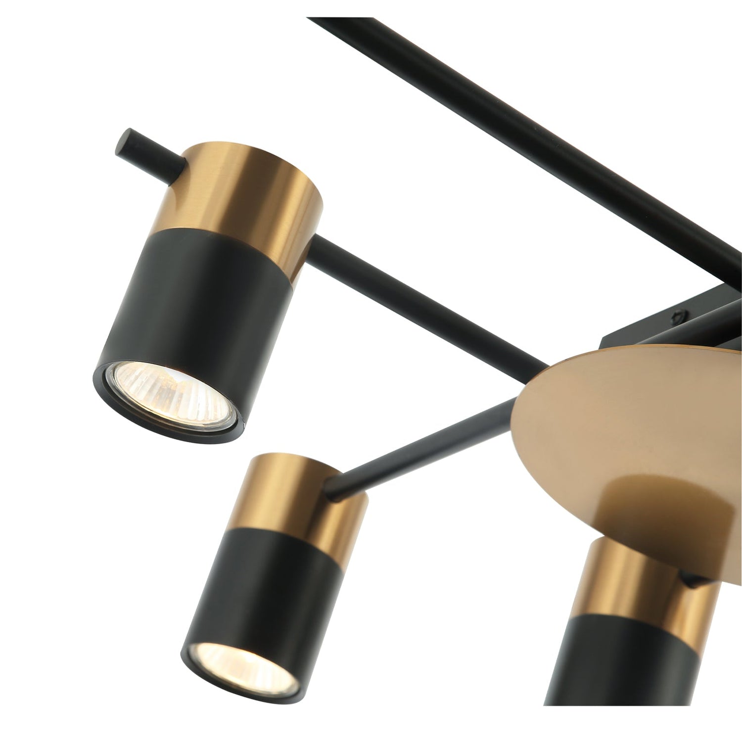 TACHE: Interior Spot Ceiling Lights (with Adjustable Black & Antique Brass Heads) IP20