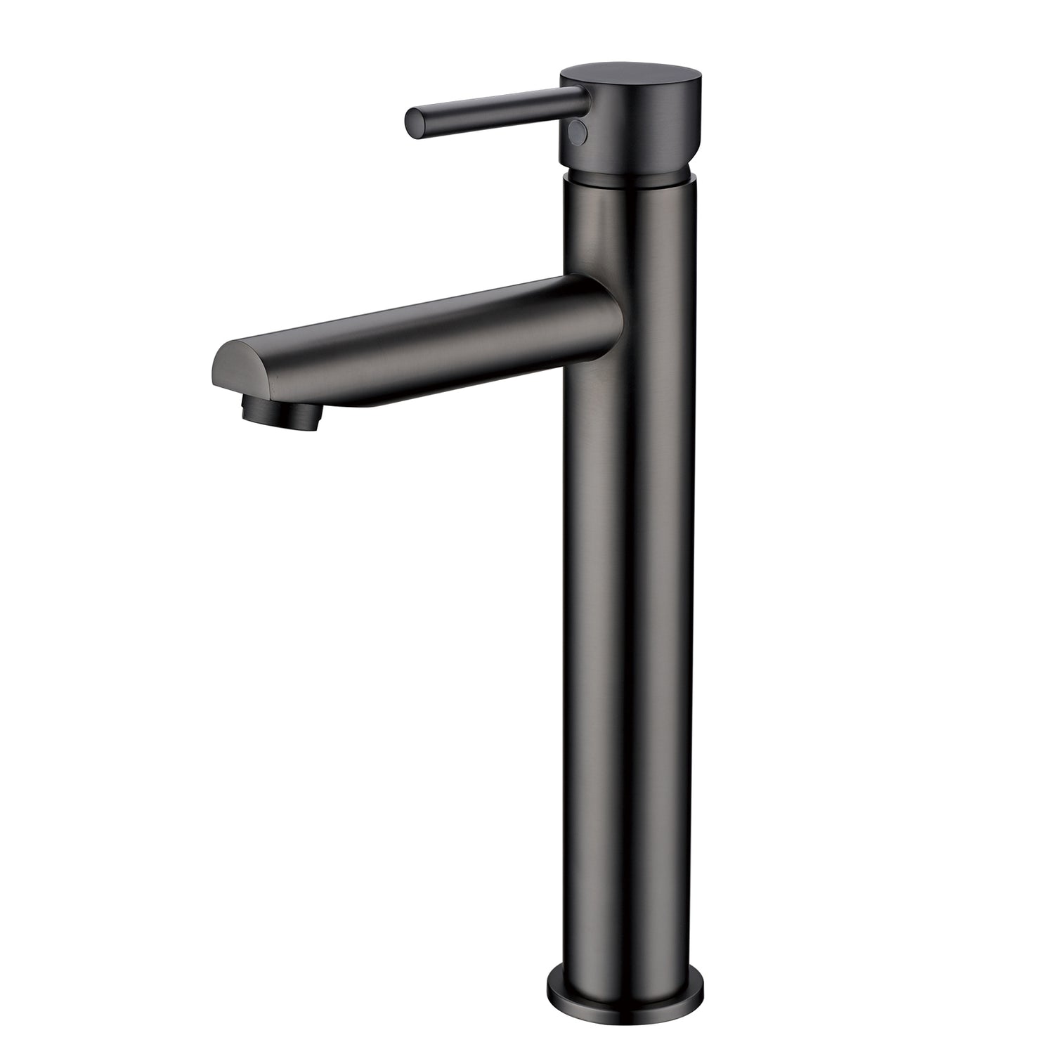 Pentro Round Tall Basin Mixer - Brushed Gun Metal