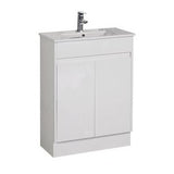 MAYA Slim Free Standing Vanity Gloss White 600mm