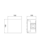 TOCA: Exterior LED Surface Mounted Adjustable Lens Covers Up/Down Lights IP65