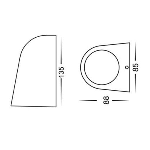 TORQUE Exterior Surface Mounted GU10 / MR16 Cone Wall Lights IP65
