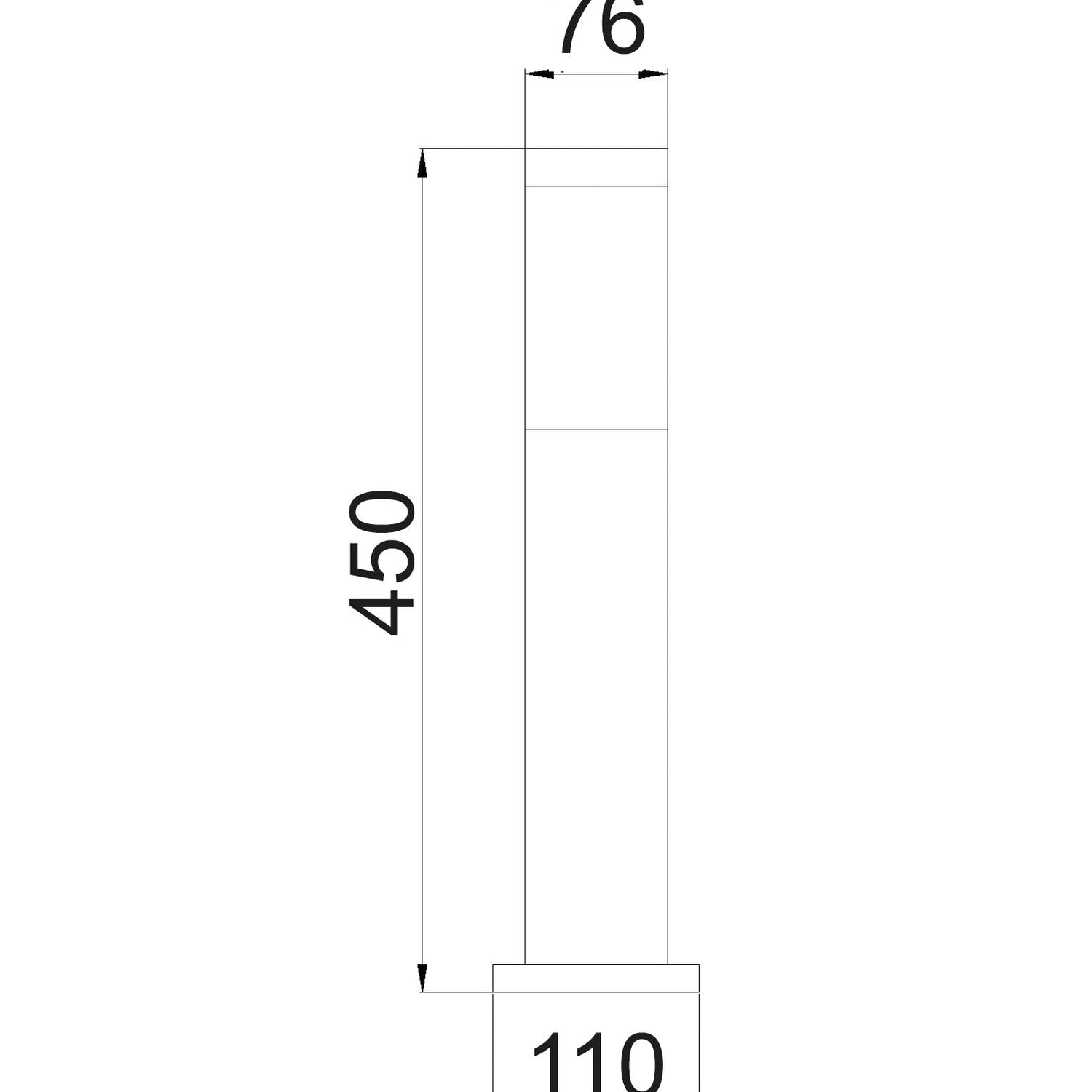 TORRE: E27 Surface Mounted Stainless Steel Bollard Lights IP44