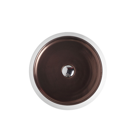 TRIER Round Counter Top Basin Art White 410mm