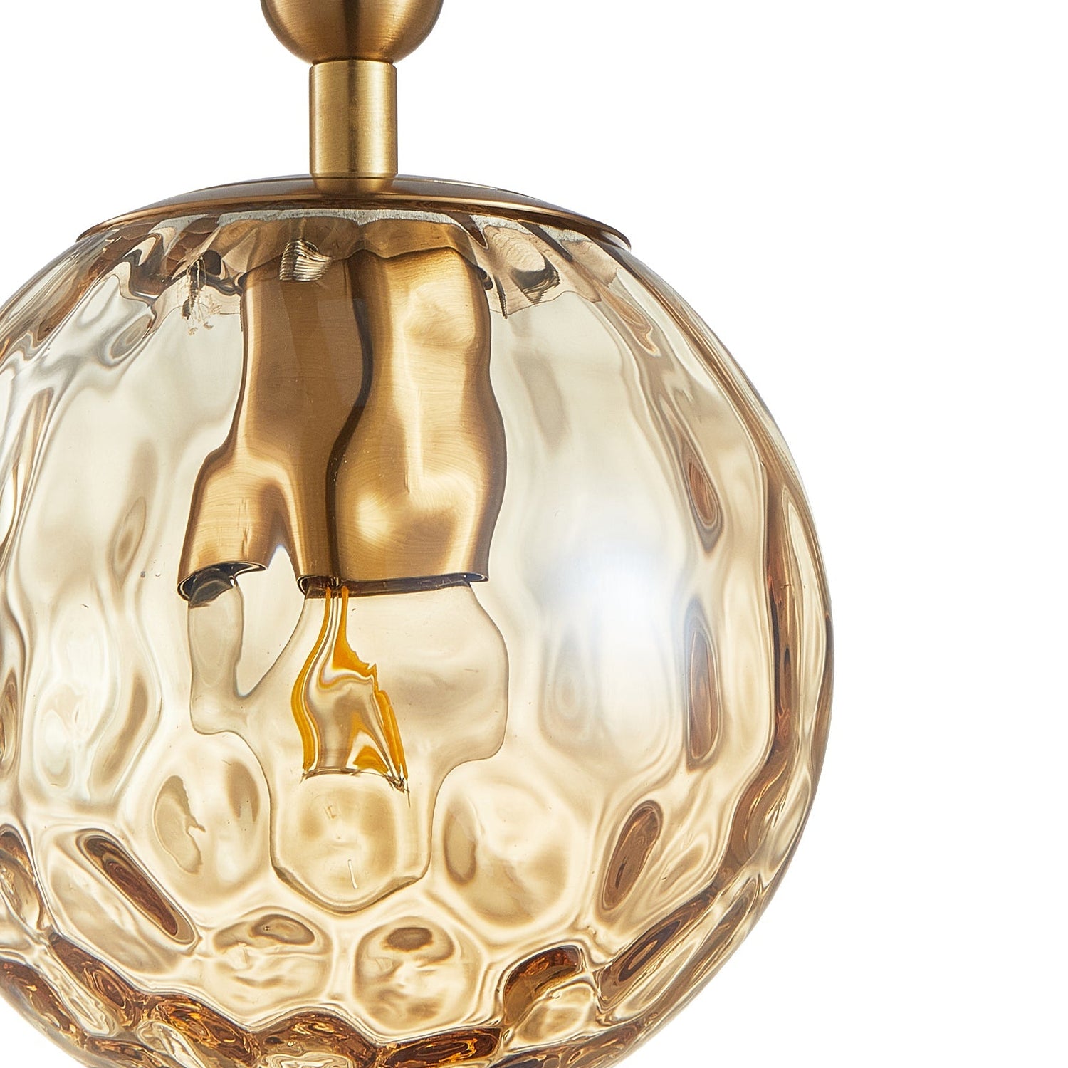 TRATTINO: Interior Bronze Amber /Black Smoke Spherical Glass Pendant Lights
