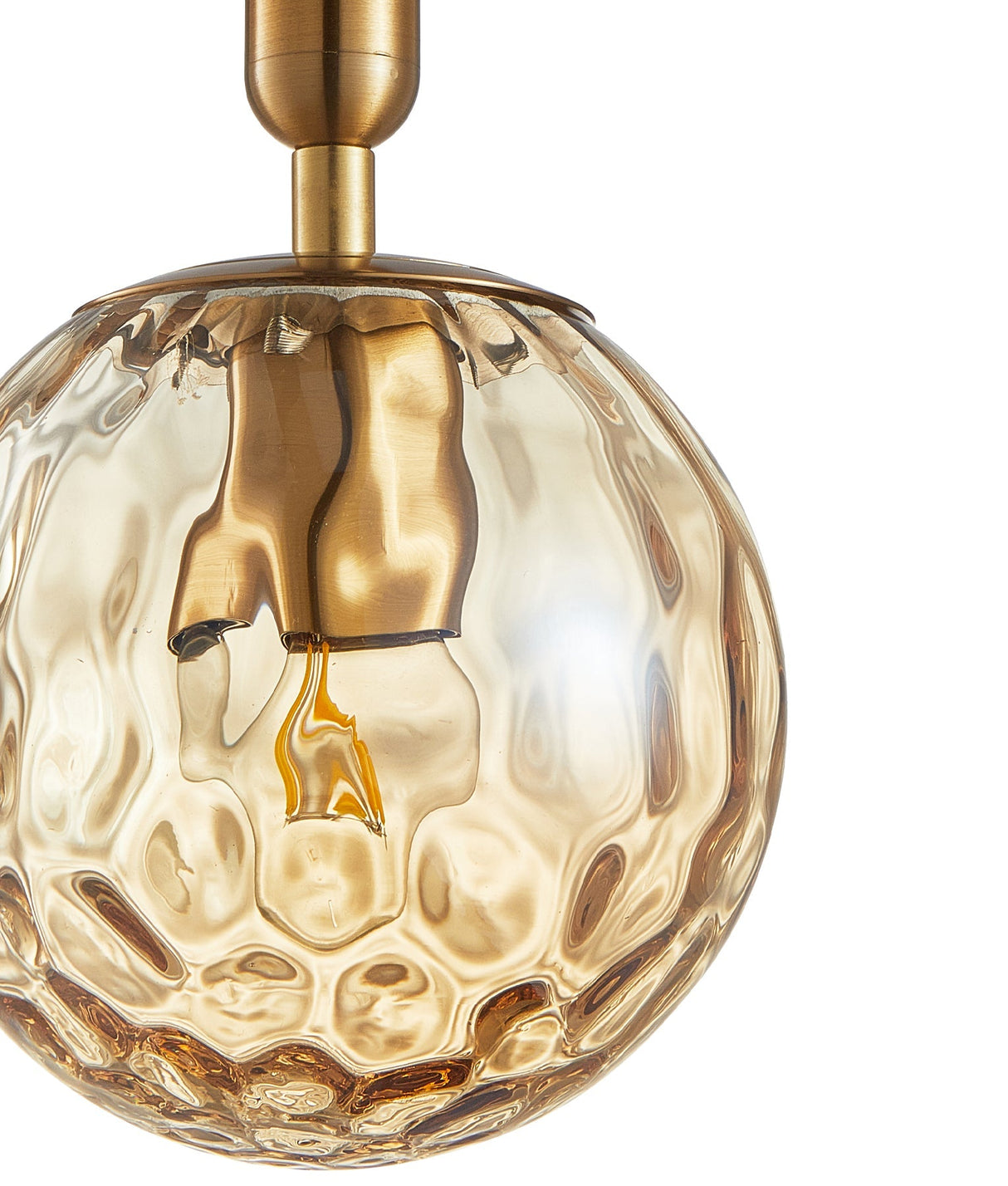 TRATTINO: Interior Bronze Amber /Black Smoke Spherical Glass Pendant Lights