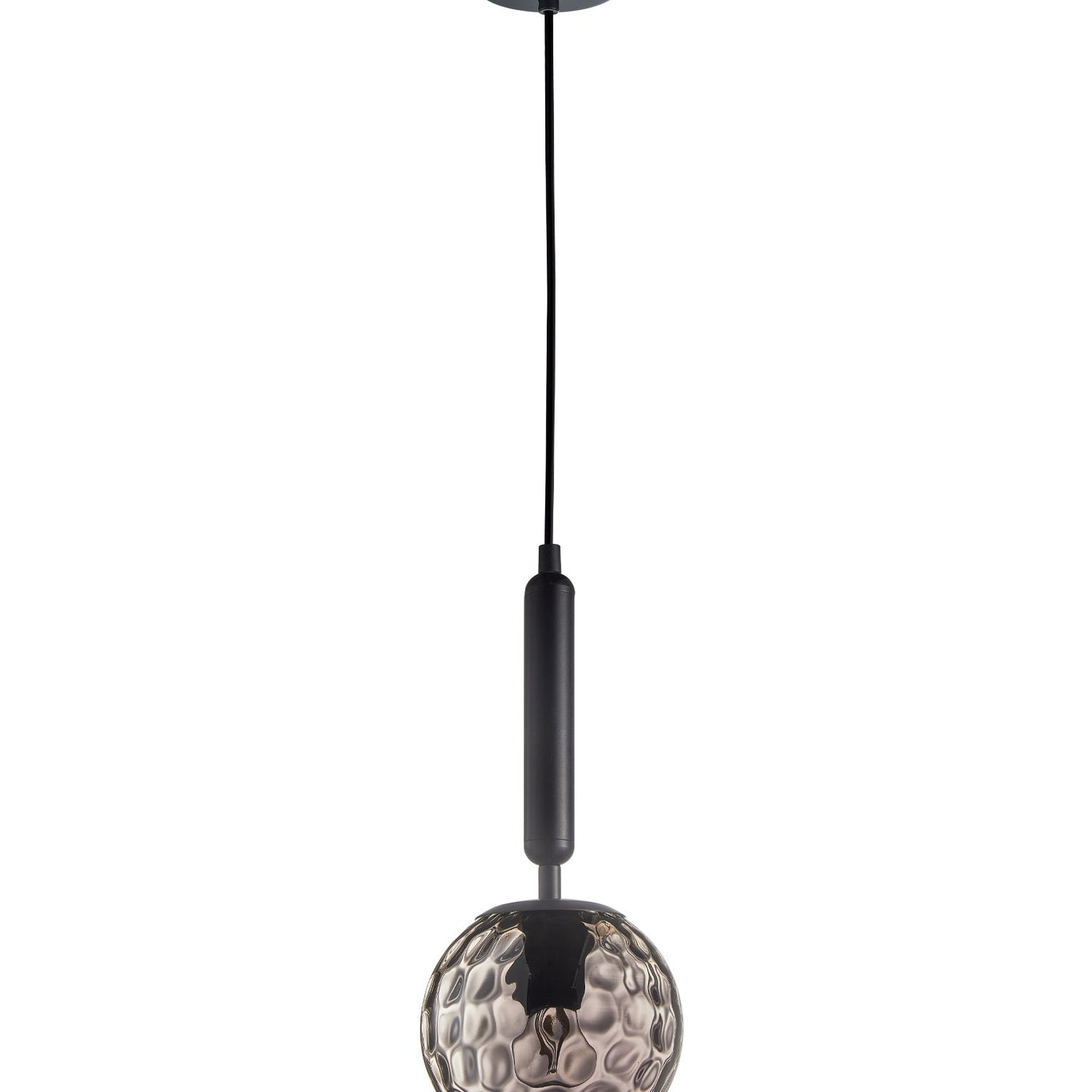 TRATTINO: Interior Bronze Amber /Black Smoke Spherical Glass Pendant Lights
