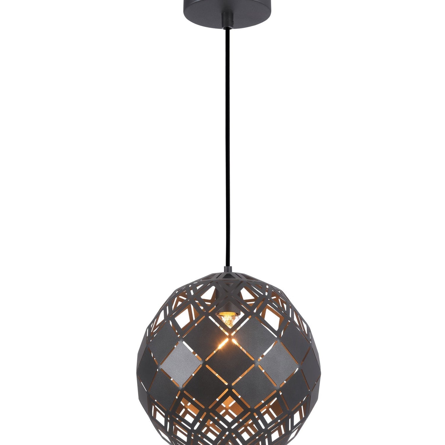 TUILE: Interior Large Embossed Tiled Iron Wine Glass Shape Pendant Lights