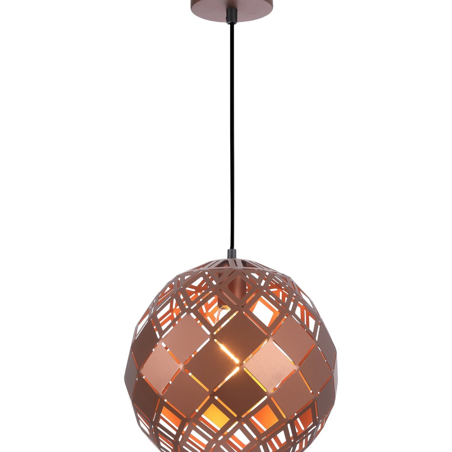 TUILE: Interior Large Embossed Tiled Iron Wine Glass Shape Pendant Lights