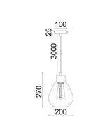TULIP: Interior Bronze Amber / Black Smoke Wine Glass Ribbed Pendant Lights