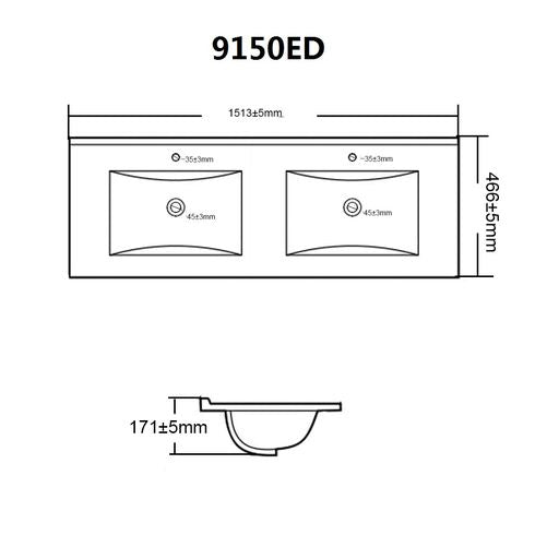 STELLA Wall Hung Vanity 1500mm