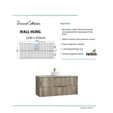 TUSCANA Wall Hung Vanity Oak (All Sizes)