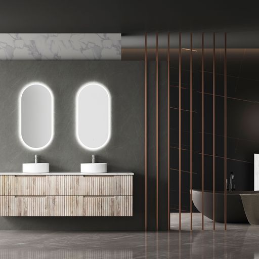 TUSCANA Wall Hung Vanity Oak (All Sizes)