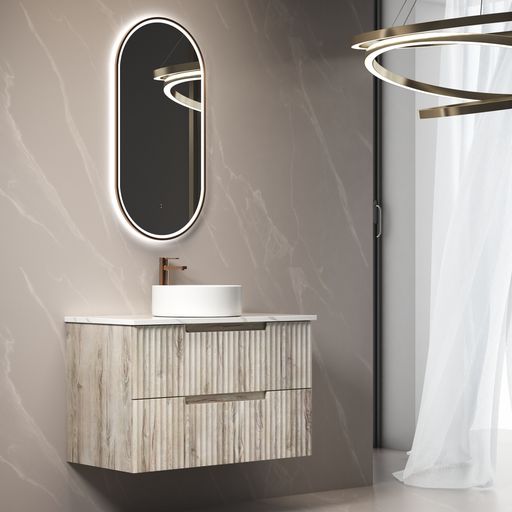 TUSCANA Wall Hung Vanity Oak (All Sizes)
