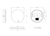 Poseidon Round LED Backlit Mirror 600/700/800/900