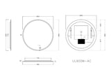 Poseidon LED Backlit Mirror with Magnifier 900mm