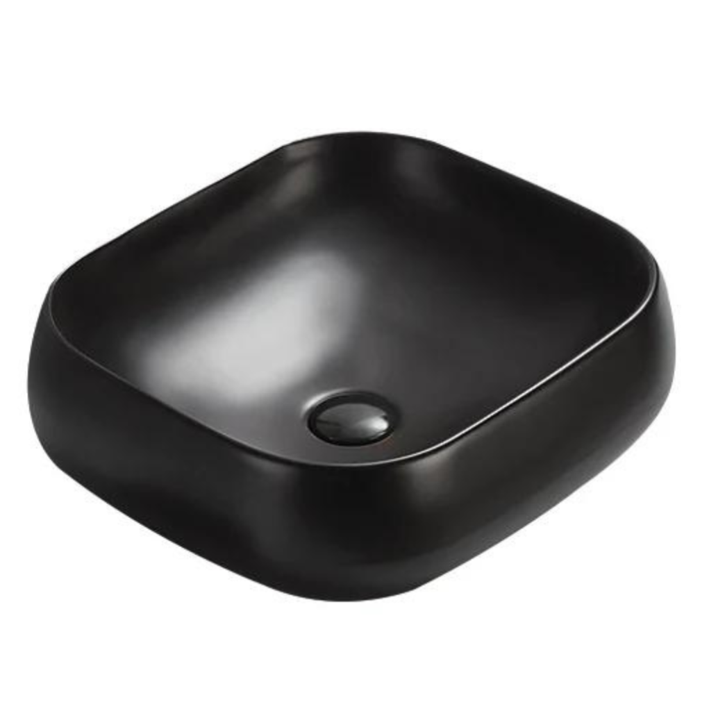 POSEIDON Matte Black Ceramic Basin (Rectangle: 450x400x145)