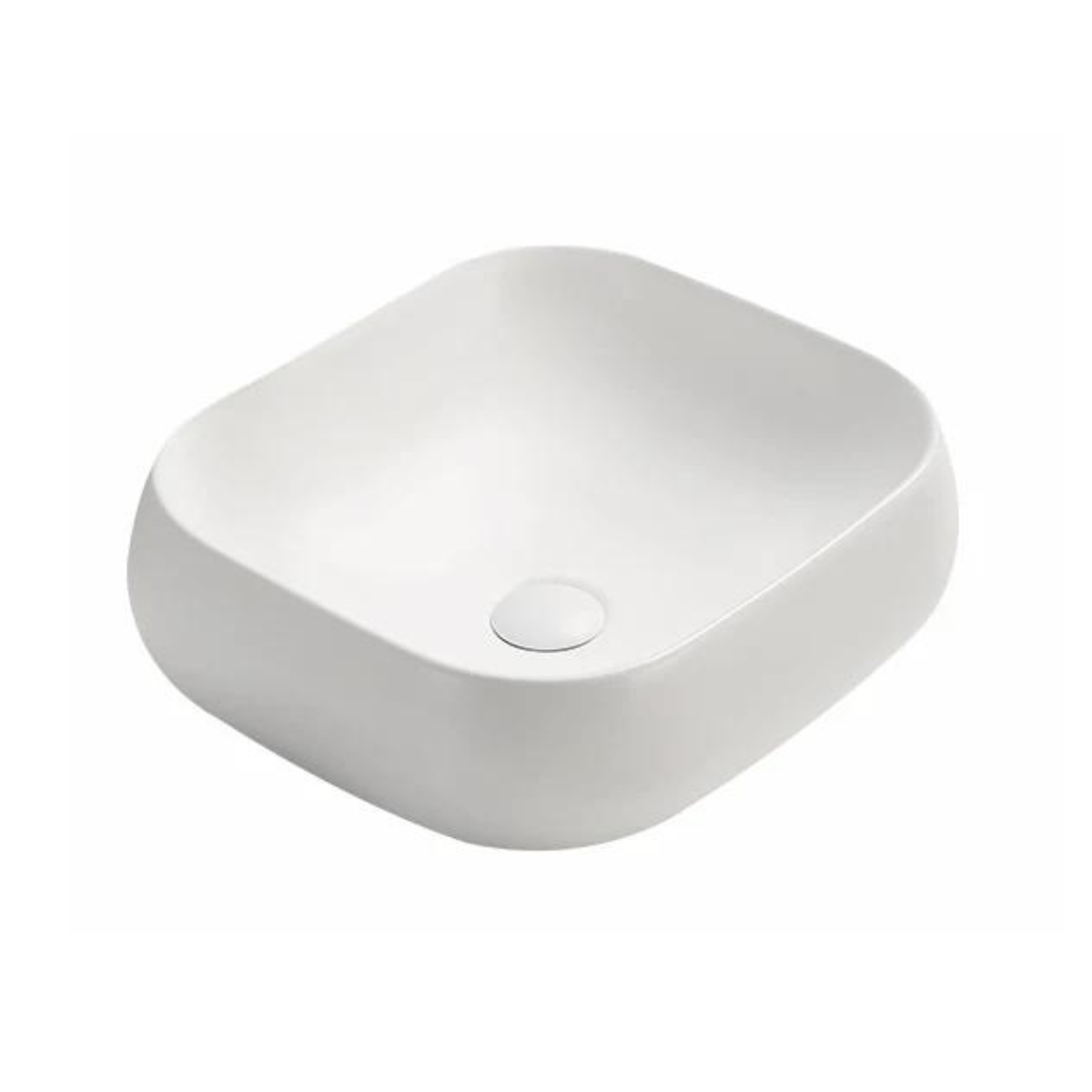 POSEIDON Gloss White Ceramic Basin (Square: 450x400x145)
