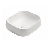 POSEIDON Gloss White Ceramic Basin (Square: 450x400x145)