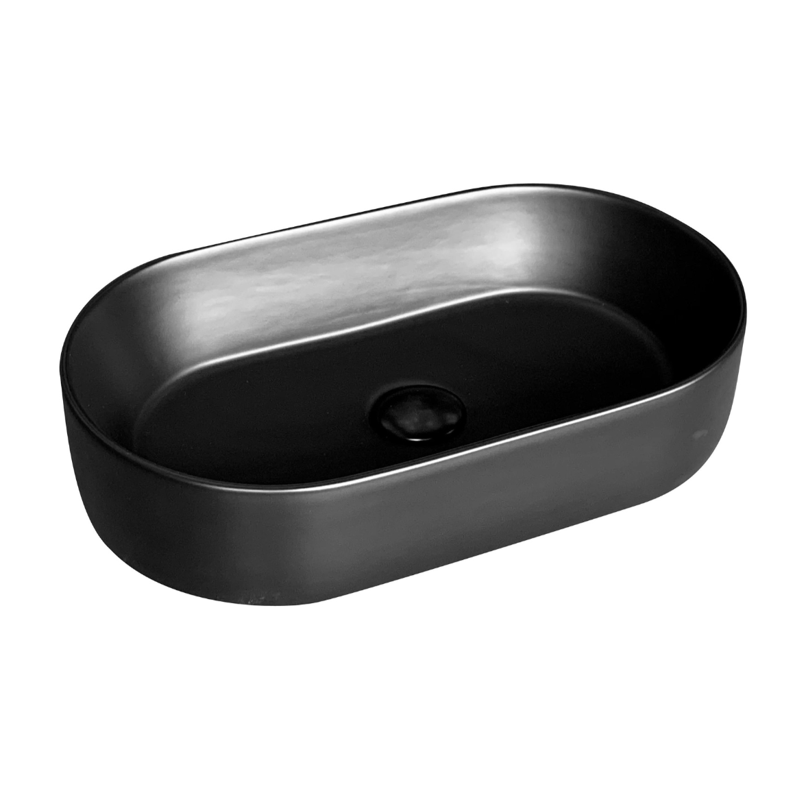 POSEIDON Matte Black Ceramic Basin (Oval: 525x300x115)
