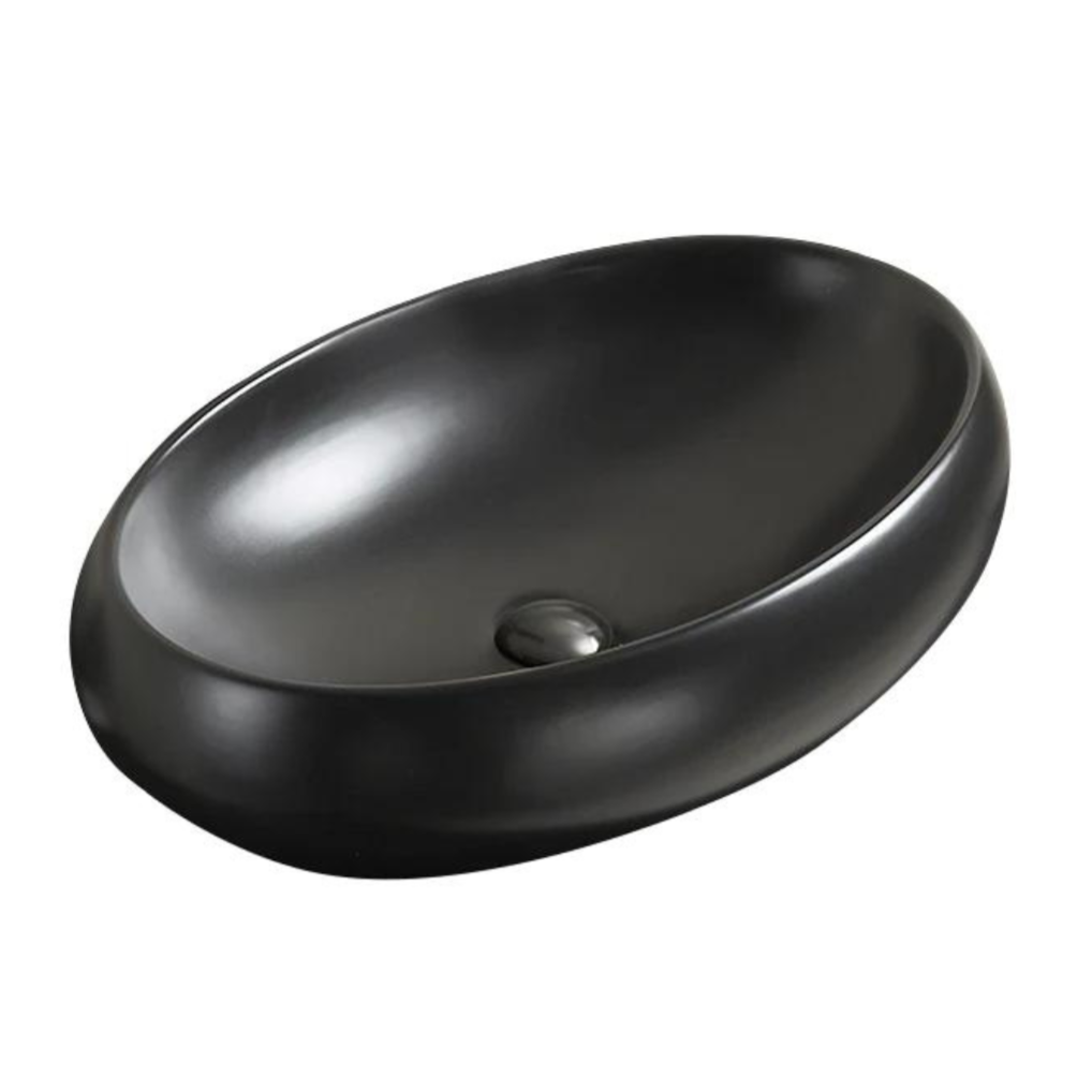 POSEIDON Matte Black Ceramic Basin (Oval: 600x400x150)