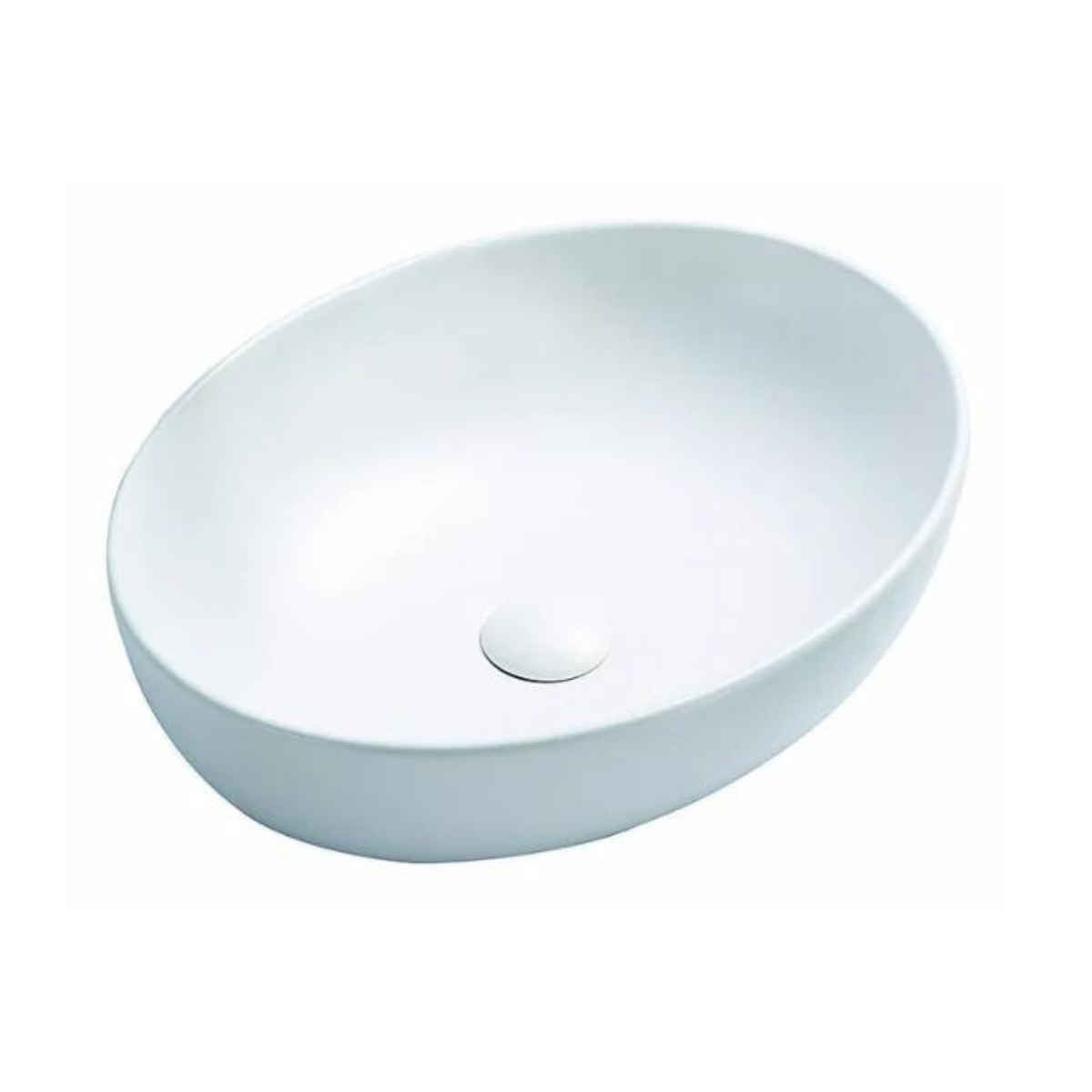 POSEIDON Matte White Ceramic Basin (Oval: 520x395x130mm )