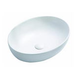 POSEIDON Matte White Ceramic Basin (Oval: 520x395x130mm )