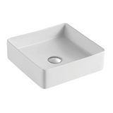POSEIDON Matte White Ceramic Basin (Square: 360x130mm)