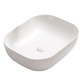POSEIDON Matte White Ceramic Basin (Rectangle: 505x405x140)