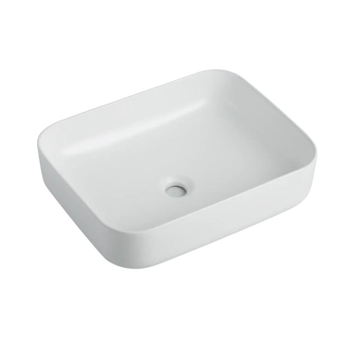 POSEIDON Matte White Ceramic Basin (Rectangle: 500x390x130)