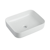 POSEIDON Matte White Ceramic Basin (Rectangle: 500x390x130)
