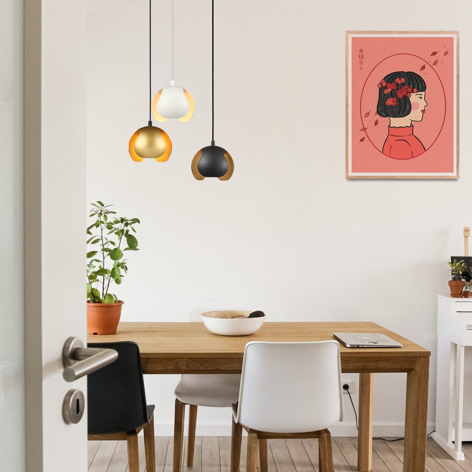 VAINA: Minimalist Scandinavian Interior Small Iron Dome Shape Pendant Lights
