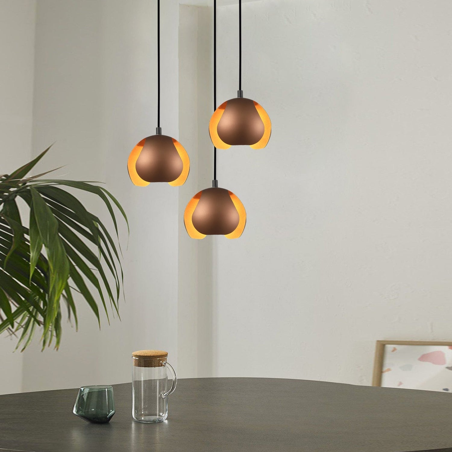 VAINA: Minimalist Scandinavian Interior Small Iron Dome Shape Pendant Lights