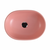 VALE Oval Counter Top Basin Matte Pink 470x340mm