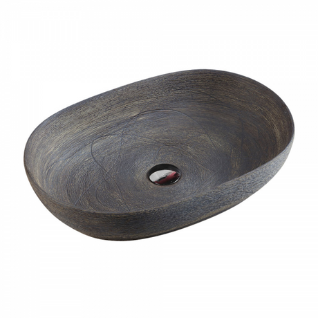 VALE 95 Counter-Top Basin - Natural Oak (Oval: 585x400x125)