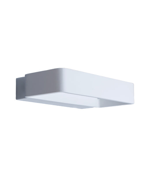 VENICE: LED Interior Matte White Rectangular Up/Down Wall Light