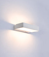 VENICE: LED Interior Matte White Rectangular Up/Down Wall Light